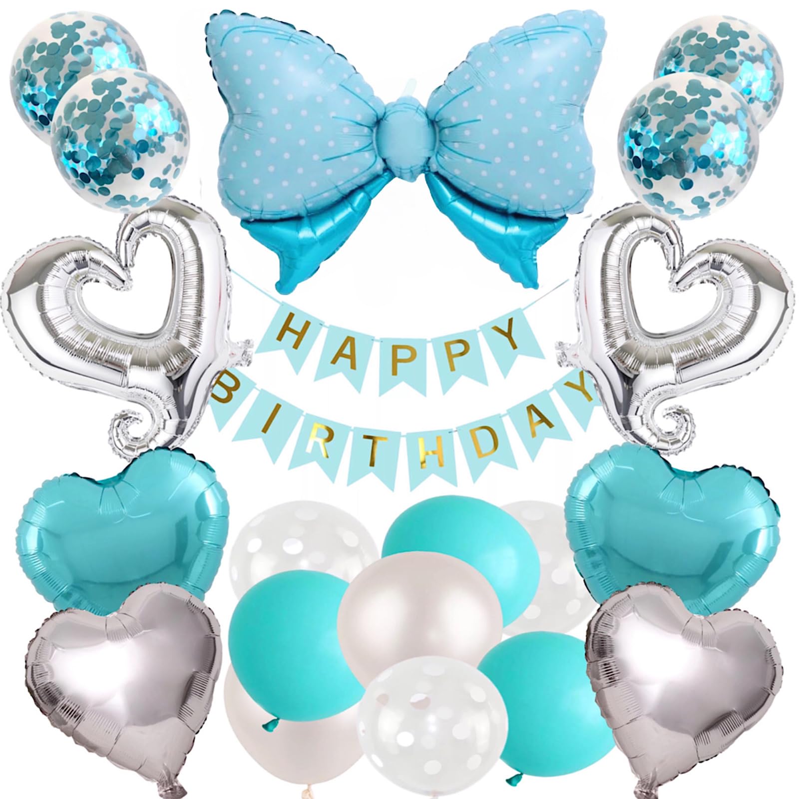 Amazon | ビッグリボンのバースデーバルーンセット 特別な誕生日